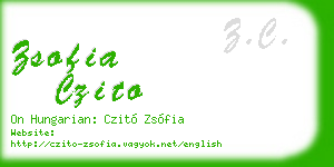 zsofia czito business card
