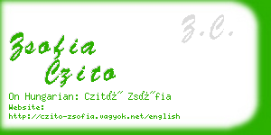 zsofia czito business card